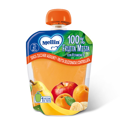 Merenda 100% Frutta mista con Vitamina C