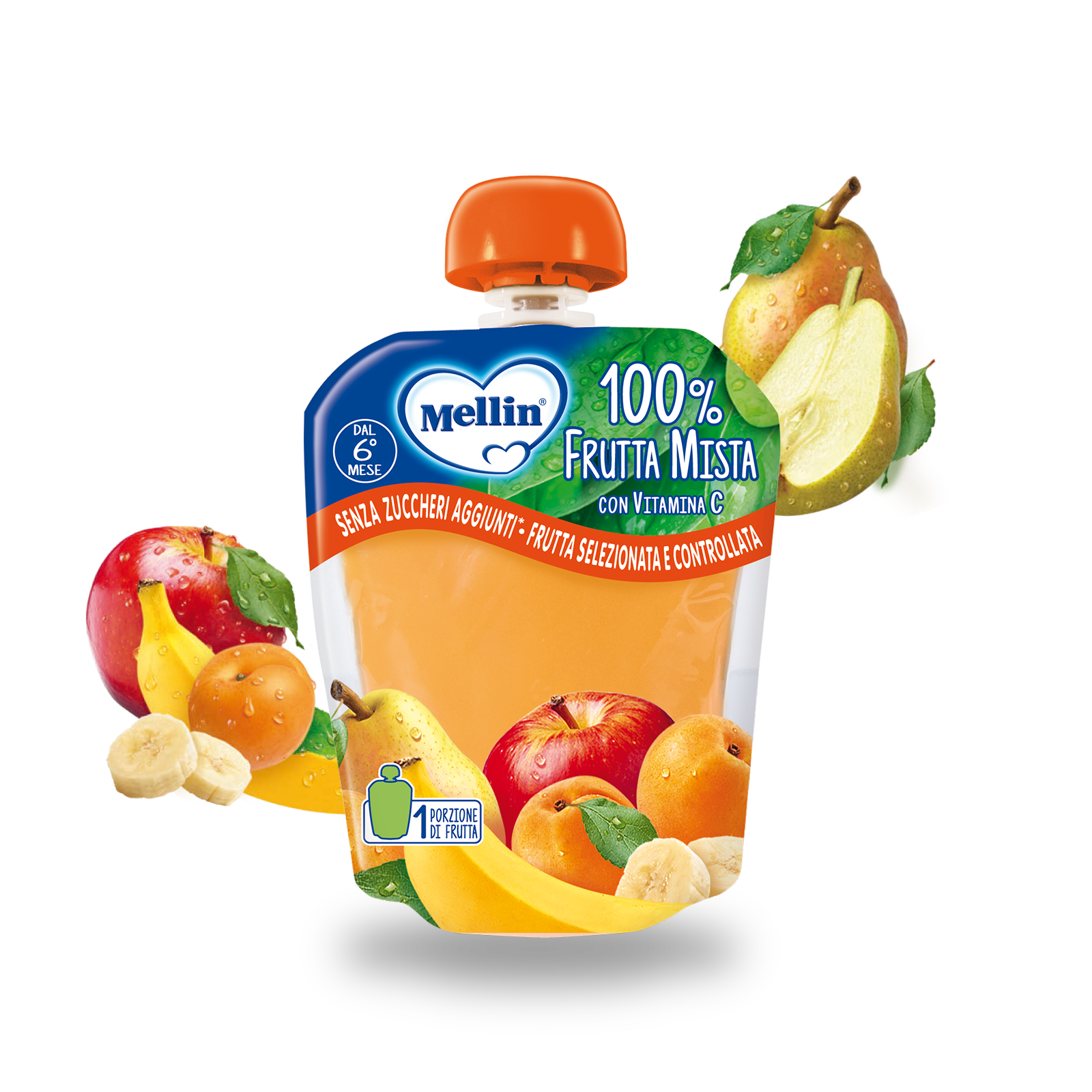 Merenda 100% Frutta mista con Vitamina C | Mellin