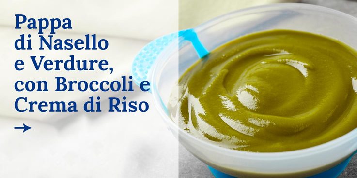 Ricette pappa nasello, verdure, broccoli, crema riso